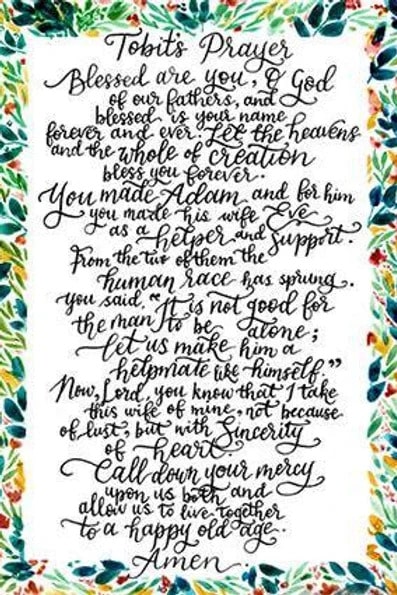 Tobit's Prayer - Modern Calligraphy (Print)