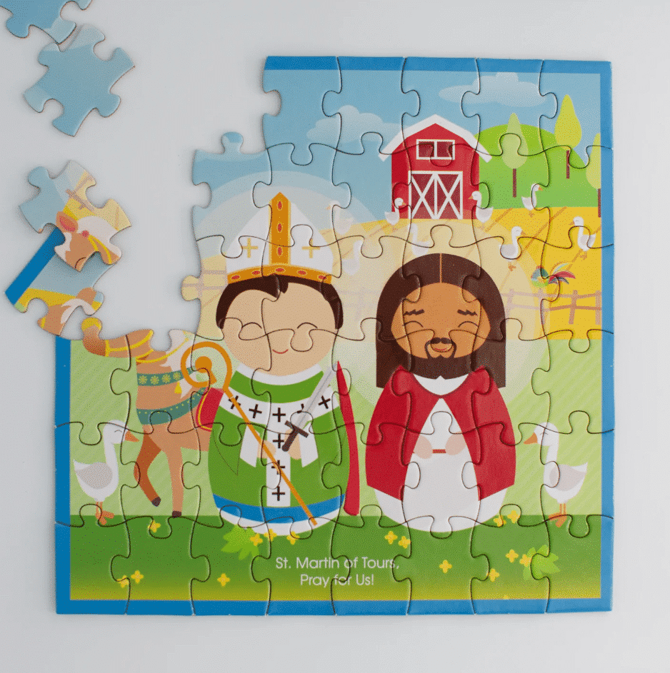 Mini Puzzle: Saint Martin of Tours and Jesus