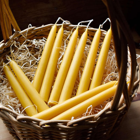 Beeswax Dinner Candles - Pair