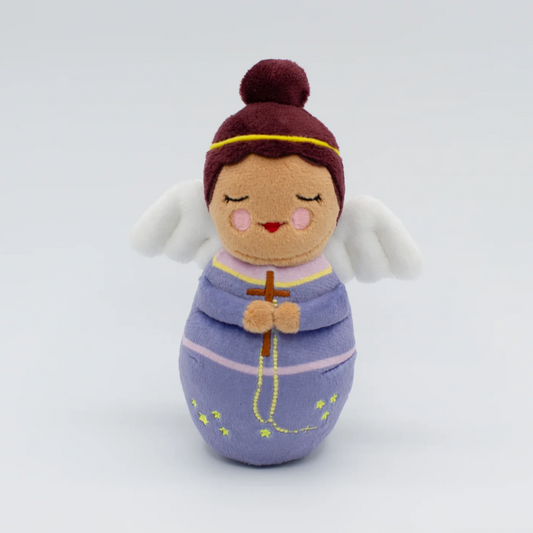 Mini Guardian Angel Plush Doll Dark Hair