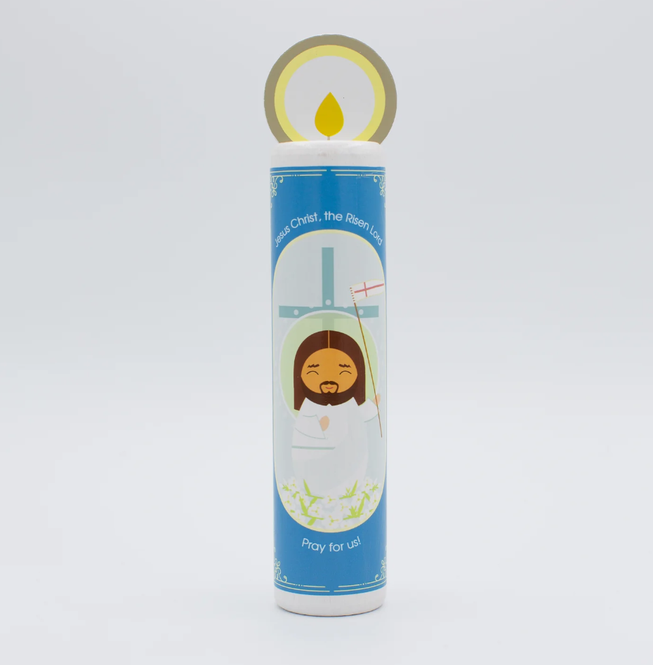 Jesus Christ: The Risen Lord Wooden Prayer Candle