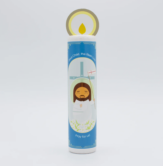 Jesus Christ: The Risen Lord Wooden Prayer Candle
