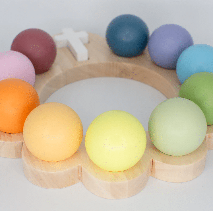 Wooden Decade Rosary Ball Set