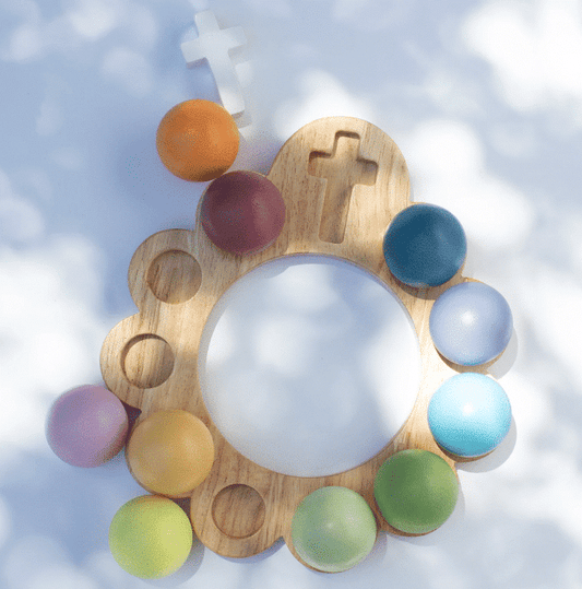Wooden Decade Rosary Ball Set