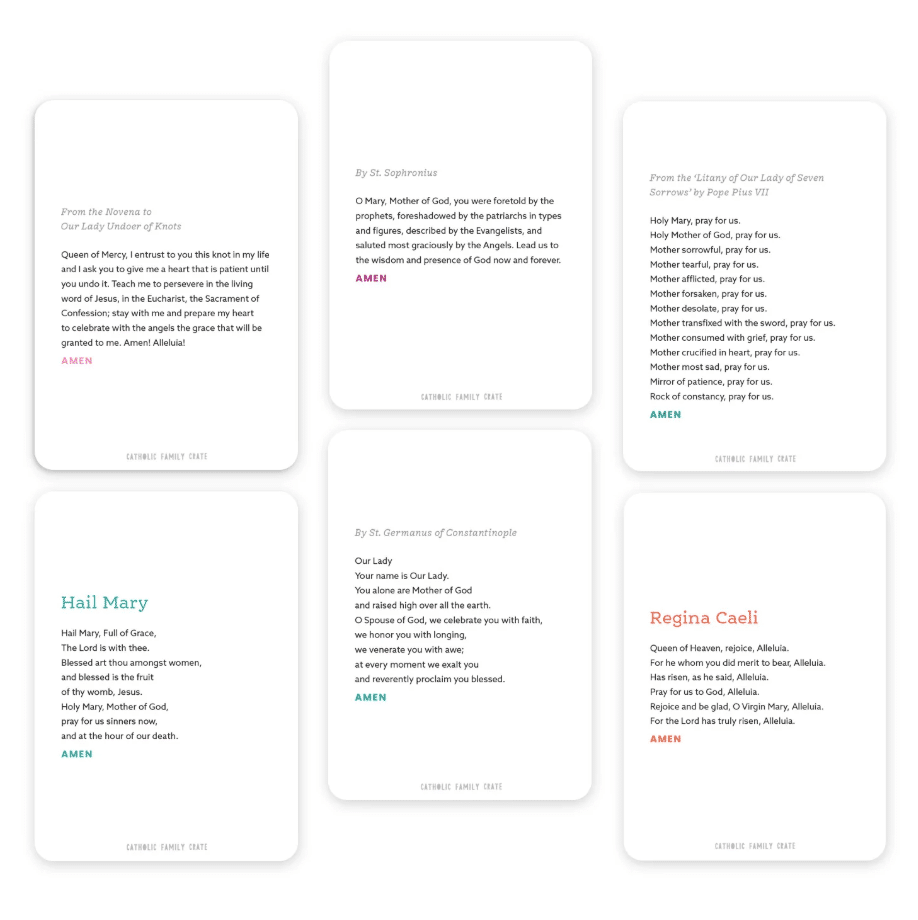 Holy Cards: Marian Pack (28 Cards)