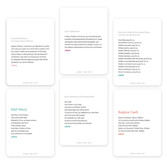 Holy Cards: Marian Pack (28 Cards)
